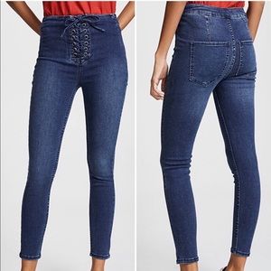 Free People | Lace-Up Skinny Jean | Size 26